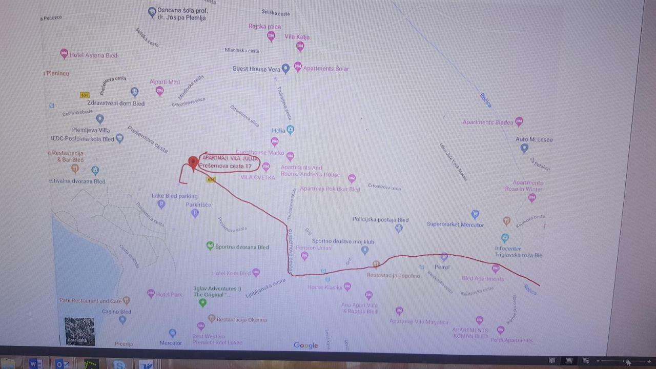 Vila Julija Bled Kültér fotó